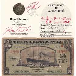 The Royal Bank of Canada $5 1938 